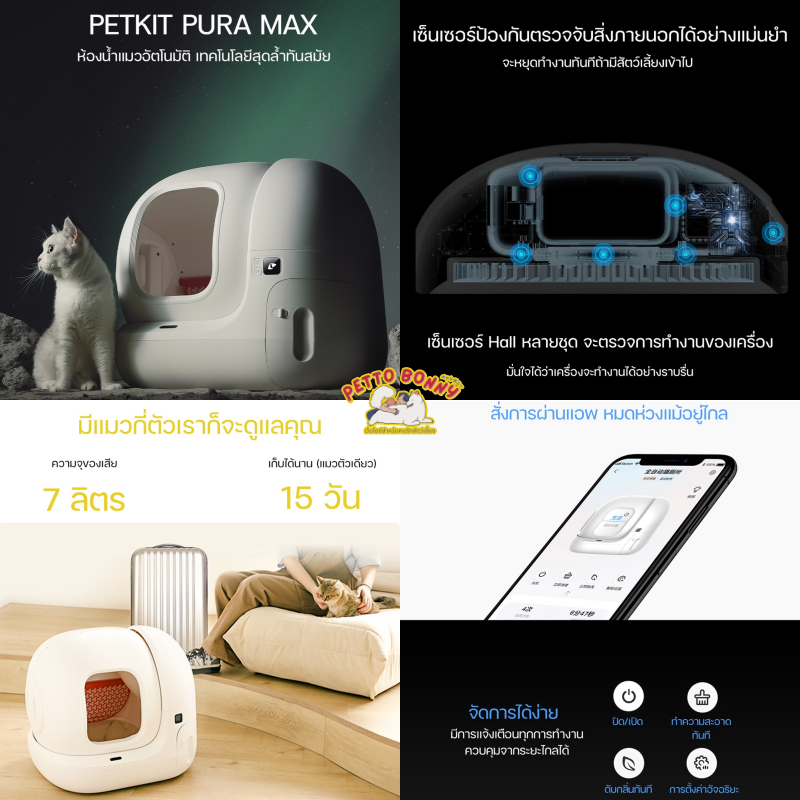 ห้องน้ำแมว อัตโนมัติ PETKIT Pura-MAX รีวิว, ห้องน้ําแมว , ห้องน้ําแมว ยี่ห้อไหนดี, ห้องน้ําแมว อัตโนมัติ