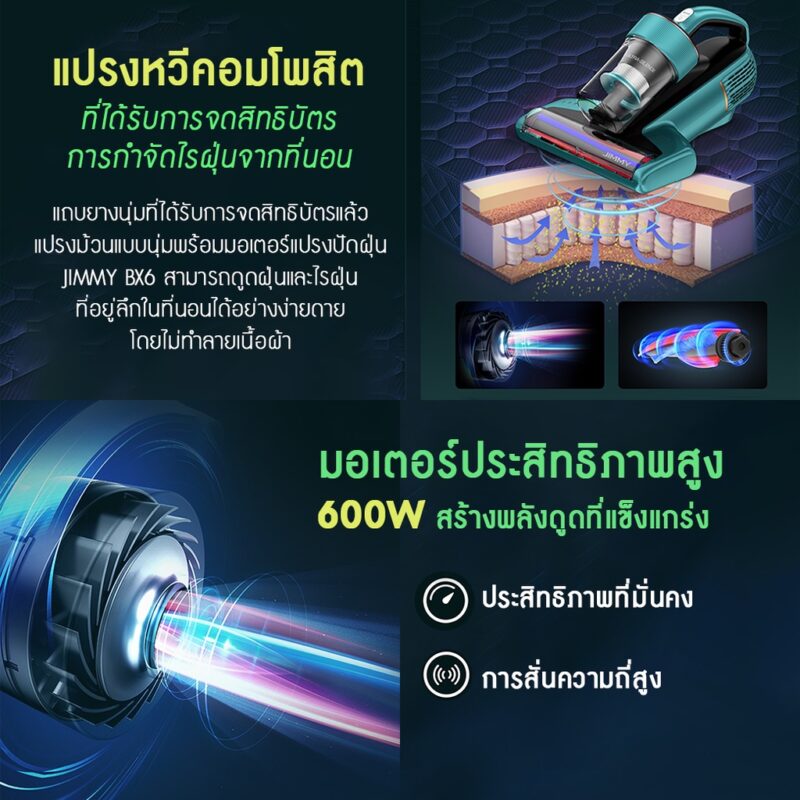 เครื่องดูดไรฝุ่น jimmy bx6 รีวิว