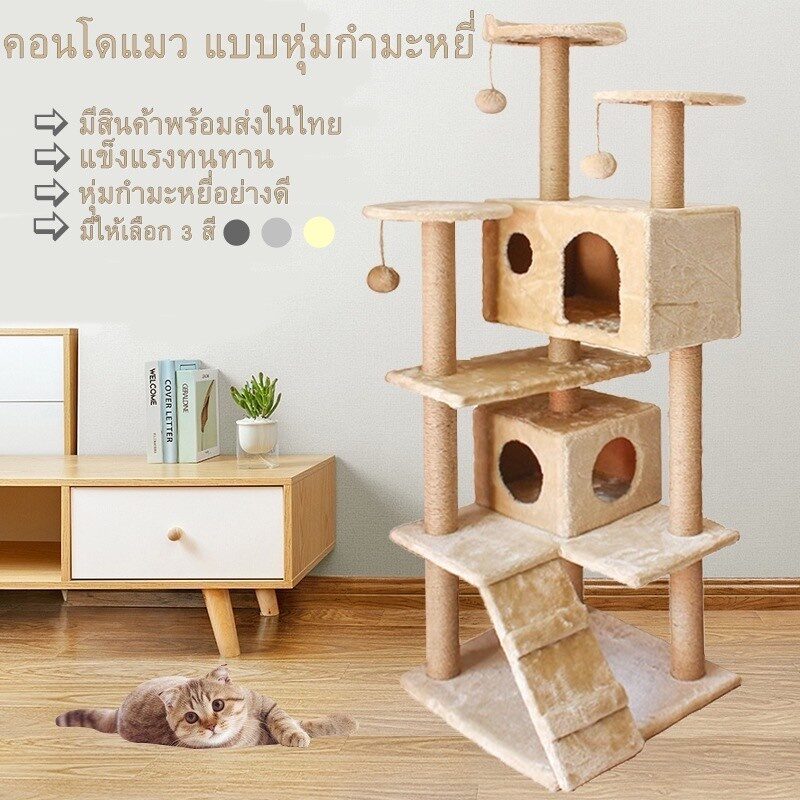 ทาสแมวต้องมี 10 คอนโดแมว แบบไหนดี 2023 แข็งแรง คุณภาพดี ราคาถูกก็มีจ้า