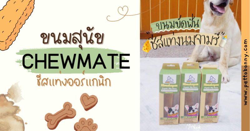 ขนมสุนัข ชีสแท่งนมจามรี CHEWMATE Himalayan Organic Dog Chews รีวิว